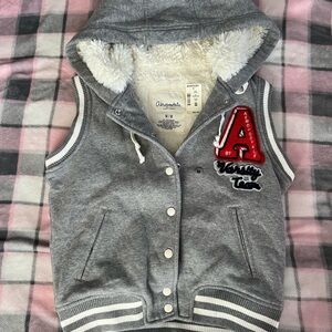 Y2K Aeropostale Fur Vest Jacket